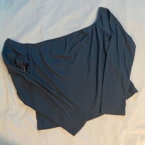 Off the shoulder grey-blue MOSSIMO top size XL.